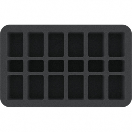 HS050BF01BO 50 mm foam tray - 18 compartments