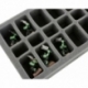 HS050BF01BO 50 mm foam tray - 18 compartments