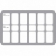HS050BF01BO 50 mm foam tray - 18 compartments