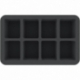 HS050BF02BO 50 mm half-size Figure Foam Tray for 8 large Flames of War Bases