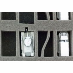 HS050BF04BO 50 mm Half-Size foam tray with 16 compartments