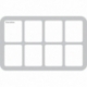 HS050BF02BO 50 mm Half-Size foam tray with 8 compartments