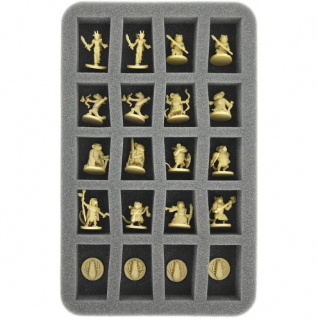 HS035MM01 35 mm Half-Size Foam Tray for 20 Mice and Mystics figures