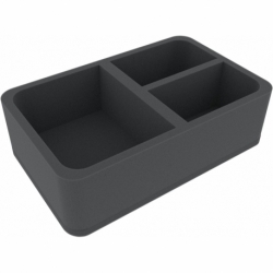 HSCR080BO Half-Size foam tray with 3 compartments