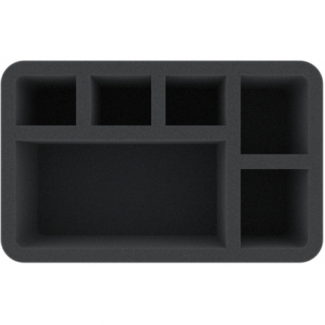 HSMFAK100BO 100 mm Half-Size foam tray with 6 compartments