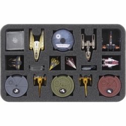 Feldherr Magnetic Box yellow for Star Wars X-Wing: BTL-B Y-Wing + Naboo Royal N-1 Starfighter