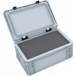 ED 32/12 HG Eurocontainer Case / Euro Box 300 x 200 x 135 mm including Pick and Pluck foam set