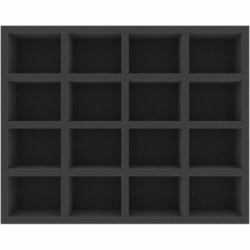 FSMEFP060BO 60 mm Full-Size foam tray with 16 compartments