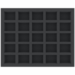 FSLQ035BO 35 mm Full-Size foam tray with 25 compartments