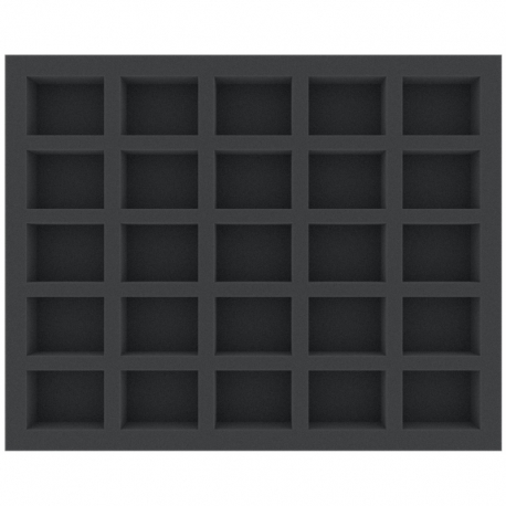 FSLQ035BO 35 mm Full-Size foam tray with 25 compartments