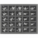 FS035MD11 35 mm full-size Figure Foam Tray with 25 large cut outs for Massive Darkness