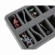 HS050WH20 50 mm half-size Figure Foam Tray with 16 slots