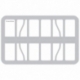 HS050WH20 50 mm half-size Figure Foam Tray with 16 slots
