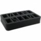HS050WH20 50 mm half-size Figure Foam Tray with 16 slots