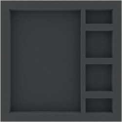 AFHW030BO 285 mm x 285 mm x 30 mm foam tray for board game boxes (5 slots)
