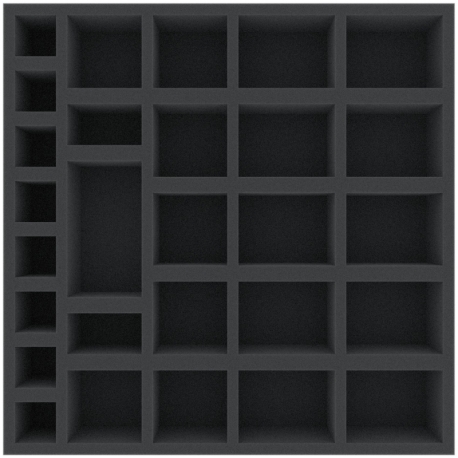 AFEN051BO 285 mm x 285 mm x 51 mm foam tray for board game boxes