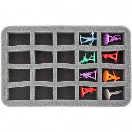 HS035ZC14 35 mm Half-Size Foam Tray for 20 Zombicide figures
