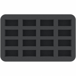 HS035BO 35 mm Half-Size foam tray with 16 compartments
