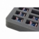 HS035BO 35 mm Half-Size foam tray with 16 compartments