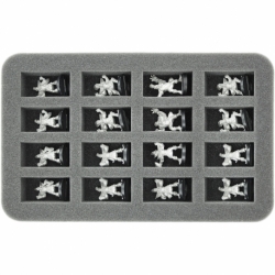HS035BB01 35 mm half-size foam tray for 16 Blood Bowl miniatures