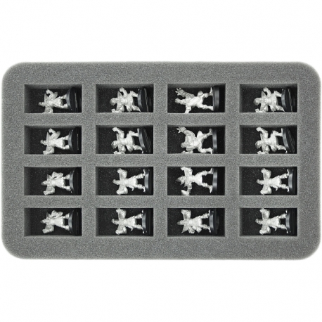 HS035BB01 35 mm half-size foam tray for 16 Blood Bowl miniatures