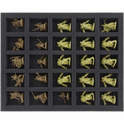 FS035ZC26 35 mm full-size Figure Foam Tray with 25 large cut outs for Zombicide Green Horde