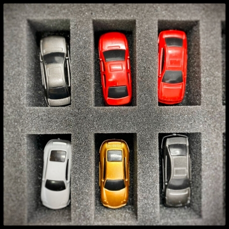 HS035A032 Feldherr foam tray for model cars 1:87 - 16 compartments