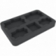 HSMEQB030BO 30 mm Half-Size foam tray with 5 compartments