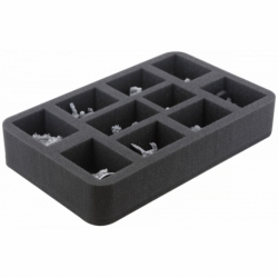 HS050BB09 50 mm half-size foam tray for 10 Blood Bowl Star Player