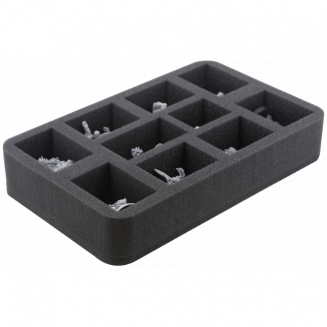 HS050BB09 50 mm half-size foam tray for 10 Blood Bowl Star Player