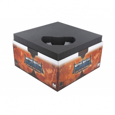 Foam tray set for Mythic Battles: Rise of the Titans board game box