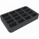 HS040BF05BO 40 mm Half-Size foam tray with 16 compartments