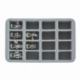 HS040BF05BO 40 mm Half-Size foam tray with 16 compartments