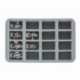 HS040BF05BO Bandeja de espuma Half-Size de 40 mm con 16 compartimentos