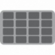 HS050KR07 50 mm half-size Figure Foam Tray for 16 Krosmaster figures