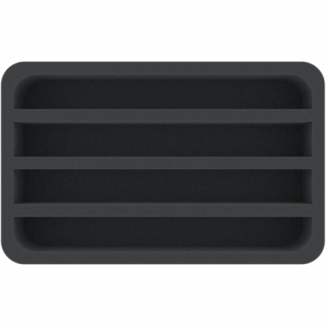 HSMELI050BO 50 mm Half-Size foam tray with 4 compartments