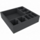 AFMENK070BO 285 mm x 285 mm x 70 mm foam tray for board games - 9 compartments
