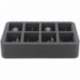 HS060BF02BO Half-Size foam tray with 8 compartments
