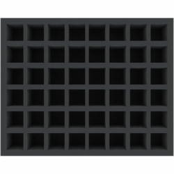 FS055I048BO 55 mm Full-Size foam tray with 48 square compartments