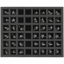 FS055RW01 55 mm foam tray for 48 Runewars Miniatures Game - Waiqar Infantry