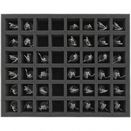 FS055RW01 55 mm foam tray for 48 Runewars Miniatures Game - Waiqar Infantry