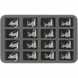 HS040BF05BO 40 mm half-size Figure Foam Tray with 16 compartments