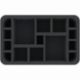 HSMEDR065BO 65 mm Half-Size foam tray with 15 compartments