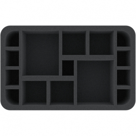 HSMEDR065BO 65 mm Half-Size foam tray with 15 compartments