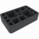 HSMEDR065BO 65 mm Half-Size foam tray with 15 compartments