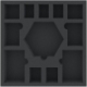 ASMEIN040BO 247 mm x 247 mm x 40 mm foam tray with 12 compartments for board game boxes