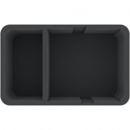 HSCQ085BO Bandeja de espuma Half-Size de 85 mm con 2 compartimentos