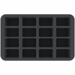 HSCY050BO 50 mm half-size Figure Foam Tray with 16 slots