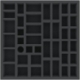 AGDX040BO 295 mm x 295 mm x 40 mm foam tray for board games - 41 compartments