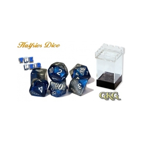 Halfsies Dice The Heir - Upgraded Dice Case (7 Polyhedral Dice Set)